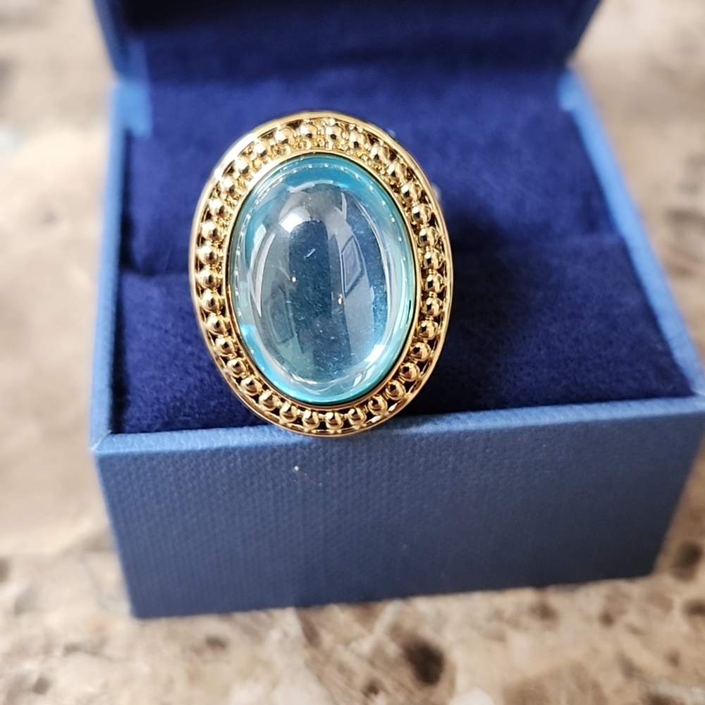 NEW 14k gold plated Temple St. Clair for Target Ring Limited Edition size 7